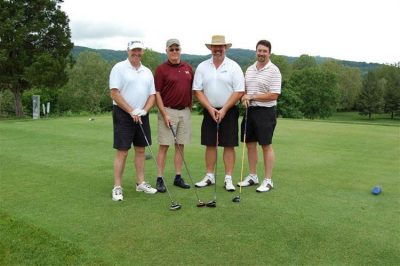 DOW Elanco. Pictured left to right: Brian Riggers, Bob James, John Sheets,  Rodney Dellis.