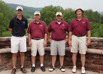 2011 Hokie Cow Classic. Virginia Academy of Food Animal Practitioners -- (left to right) Weston Mims, Dennis Blodgett, Aaron Lucas, Terry Swecker.