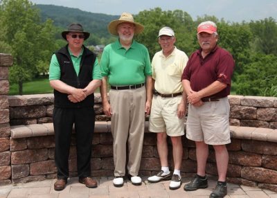 2011 Hokie Cow Classic.  Virginia Tech Orange -- (left to right) Roger Shanks, Ron Pearson, Mike McGilliard, Jerry Swisher.