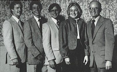 1983 Team A--Mike Menendez, Al McClure, Tom Powel, Pat Beachy, Dr. Etgen