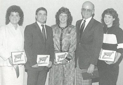 1989 Team B--Stephanie Meyers, Andy Jones, Jackie Drewery, Dr. Etgen, Michelle Cornman