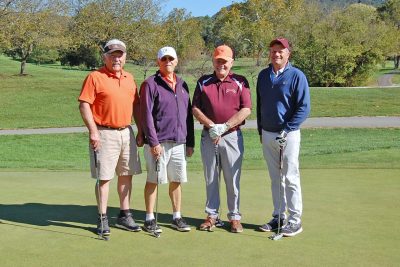 Virginia Tech Maroon 2021 Team: Brian Kelly, Jerry M. Swisher Jr., Joe Lineweaver, Frank Gwazdauskas