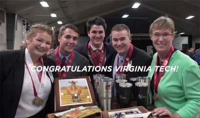 2021 Virginia Tech Dairy Judging Team at World Dairy Expo.