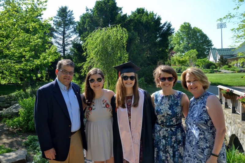 2018. Stump family with Margaret at graduation.